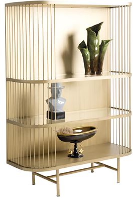 Stilvolle Standvitrine Designer Wohnzimmer Ablagekommode Luxus Möbel