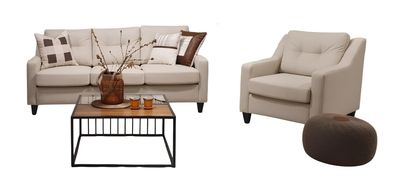 Elegantes Set 3-Sitzer und bequemer Sessel in modernem Design