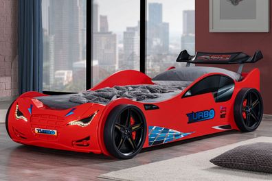 Rotes Kinderbett Autobetten Kinderzimmer Rennwagen Schlafbetten