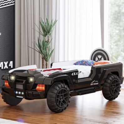 Stilvolles Schwarzer Autobett Designer Kinderbetten Kunststoffbett