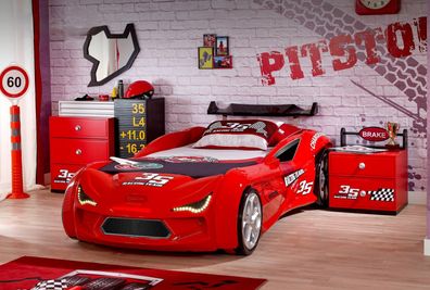 Designer Kinderbett Autobett Stilvolle Rennwagen Kunststoffbetten