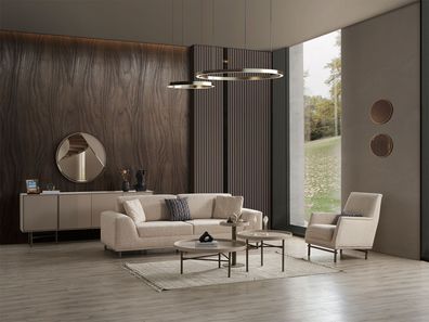 Exklusive Garnitur Designer Polstersofa Beistelltische Konsole