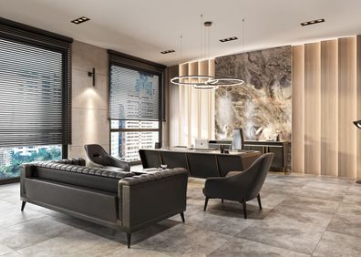 Stilvolle Arbeitszimmer Möbel Edler Cheftisch Luxuriöse Konsole