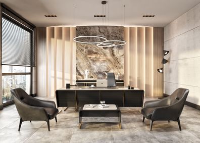 Edle Arbeitszimmer Möbel Designer Grauer Tisch Konsole Couchtisch