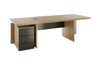 Schreibtisch Elegantes Arbeitszimmer Bürotisch Modern Bequemlichkeit Braun Holz
