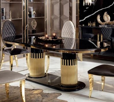 Esstisch Tisch Esszimmer Wohnzimmer Luxus Design Essgruppe Garnitur Modern Neu