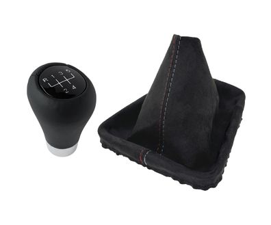 Schaltknauf kurz Leder 5 Gang Schaltsack Microfaser Hebel f. BMW E30 E34 E36 E46