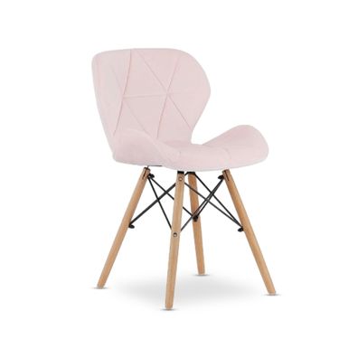 Best For Home Samtstuhl - Modern & Ergonomisch Esszimmerstuhl Wohnzimmerstuhl Pink x2