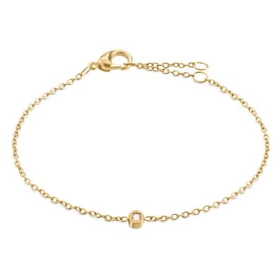 Boccia Brillantarmband 03058-04 Reintitan, Gold plattiert