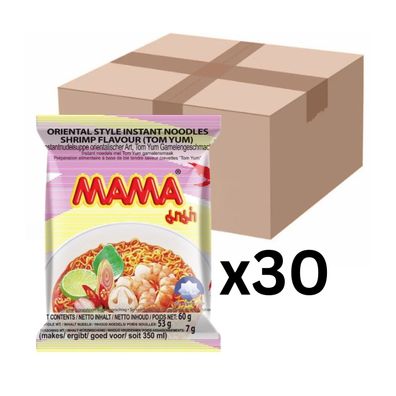 30er-Pack MAMA Instantnudeln Tom Yum Garnelen 60g