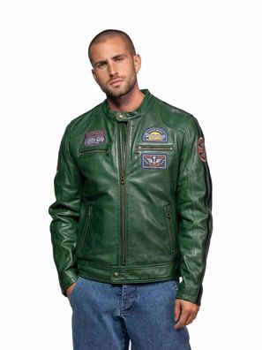 Lederjacke Daytona 73 Tormo grün