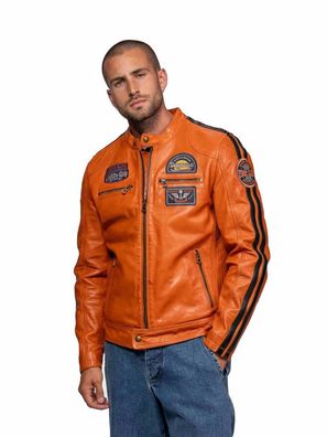 Lederjacke Daytona 73 Tormo orange