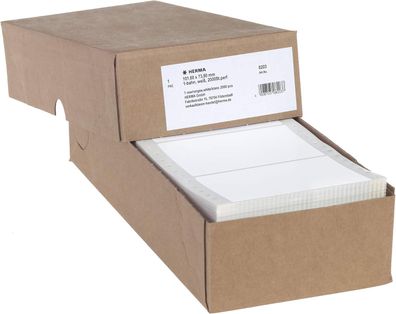 HERMA 8203 Computeretiketten endlos perforiert, 101,6 x 73,8 mm, 1-bahnig, 2000 Stück