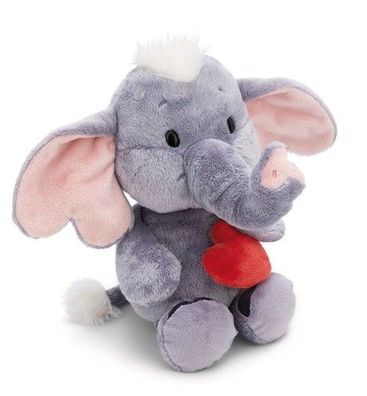 NICI Love Kuscheltier Love Elefant mit Magnet Herz dunkelgrau NICI 23cm GREEN Neuware