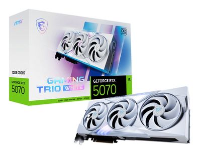 MSI RTX5070 Gaming Trio OC White 12GB GDDR HDMI 3xDP - Grafikkarte - 12.288 MB