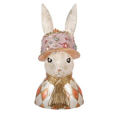 Clayre & Eef Dekorationsfigur Kaninchen 26x26x50 cm Beige Kunststoff