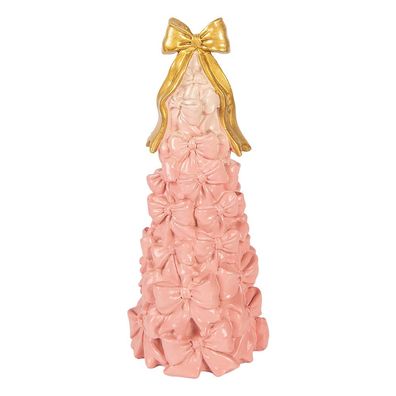 Clayre & Eef Dekorationsfigur Kuchen Ø 12x29 cm Rosa Kunststoff (Gr. Ø 12x29 cm)