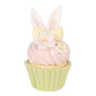 Clayre & Eef Dekorationsfigur Kuchen Ø 7x13 cm Rosa Kunststoff (Gr. Ø 7x13 cm)