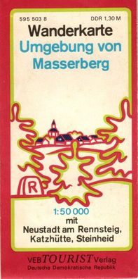 DDR Wanderkarte Umgebung von Masserberg Maßstab 1:50 000