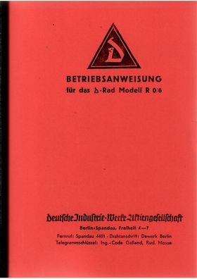 Betriebsanweisung für das D-Rad Modell R 0/6
