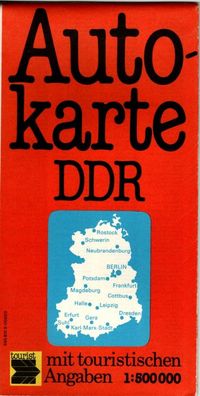 Autokarte DDR Maßstab 1:500 000