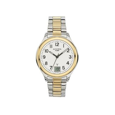 Adora Funk Damenuhr Ø 35mm bicolor Edelstahlband Analog 5 BAR