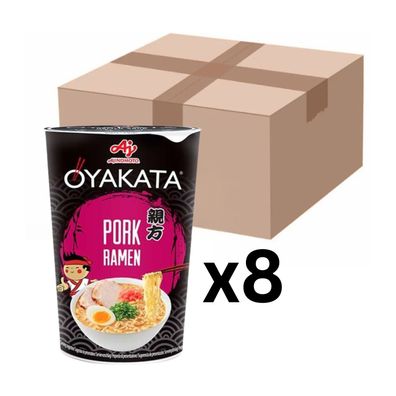 8er-Pack Ajinomoto Oyakata Instantnudeln Ramen Cup Schweinefleisch 62g