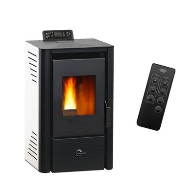 Luft- Pelletofen Anita 9,4 kW Sannover weiß