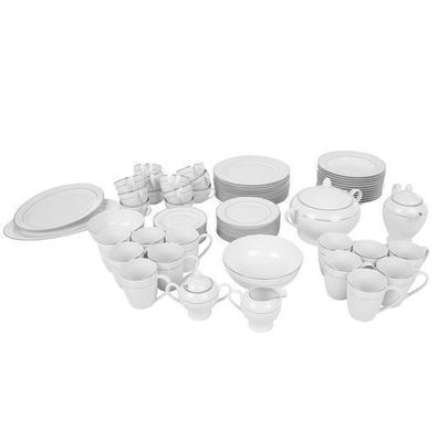 Kombiservice Geschirrset für 12 Personen Aura Silver 80-teilig Ambition