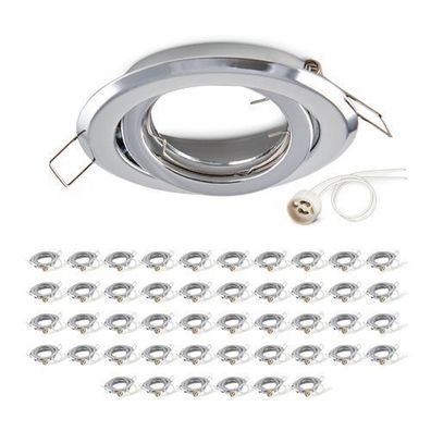 Einbaustrahler Flach OH15 CHROM Einbauleuchten Leuchten Dekorativer Ring