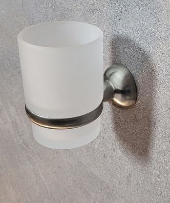 Campagne Satin Frosty Zahnbecher (10.14866) Wandmontage Metall/ Glas
