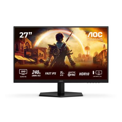 AOC Gaming Q27G42ZE - 27 Zoll Quad HD Gaming Monitor, 240 Hz, 1 ms, G-Sync comp., HDR