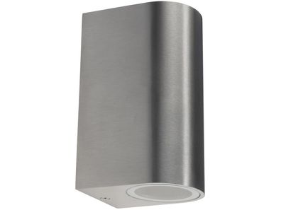 LED-Wandleuchte "CTW-2"für 2x GU10, IP44, Edelstahl poliert