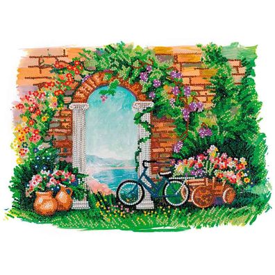 FREYA-Set: Diamond Painting "Provence" Diamantstickerei (40 x 30 cm)