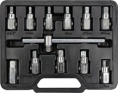 Jeu de clés pour vidange d'huile 3/8" (12 pièces)