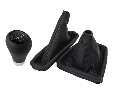 Schaltknauf kurz Schaltsack Handbremshebelmanschette Echtleder für BMW 3er E46