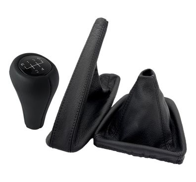 Schaltknauf 5 Gang Handbremsmanschette Schaltsack 100% Echtleder für BMW 3er E46
