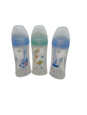 Dodie Sensation+ Anti-Kolik Babyflaschen Jungen 330 ml ab 6 Monate 3 Stück