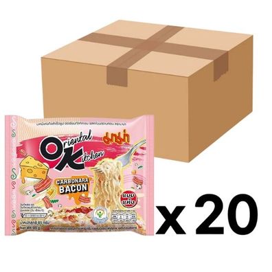 20er-Pack MAMA Instantnudeln OK Bratnudeln Carbonara Bacon 85g