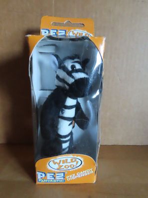 Bonbonspender Pez Fantastic Wild Zoo Zebra Plüsch mit Karabiner (original Verpackt)