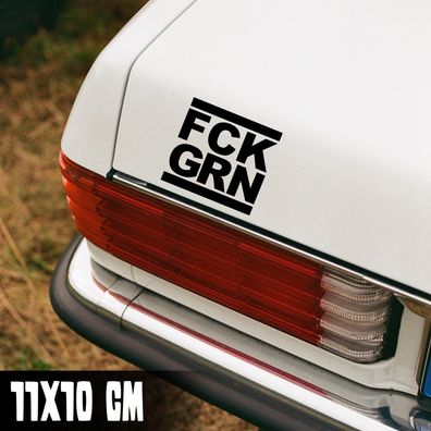 Auto Aufkleber "FCK GRN" Grüne Bundesregierung Tuning Sticker Vinyl #0252