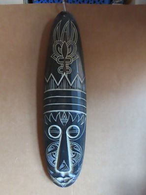 Figur Maske Gesicht Wanddeko geschnitzt schwarz Afrika?? ca.48,5cm