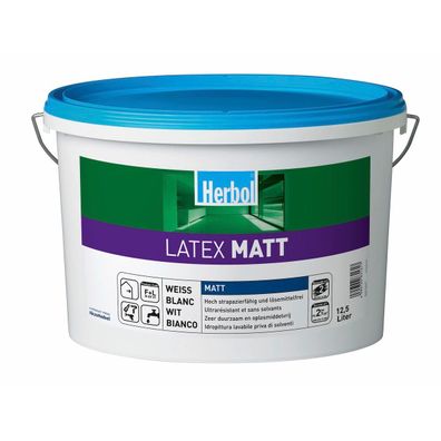 Herbol Latex Matt 12,5 Liter weiß