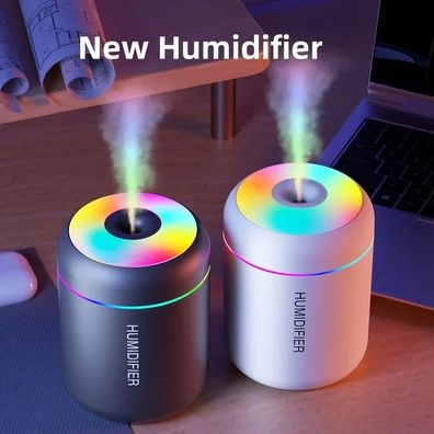 300ml LED Humidifier USB Aroma Diffuser Purifier Car Air Purifier with Colorful LED L