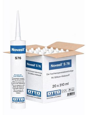 20x OTTO Novasil S76 Silikon 310ml - Glaskeramik & Metall, hochtemperaturfest