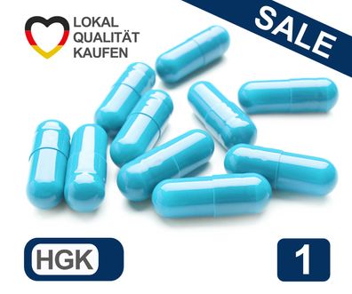 Leerkapseln • HGK Gelatine leere Kapseln • Größe 1 • farbig blau
