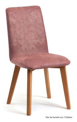 Esszimmerstuhl (2er-Set) Darci 47x92x60 Eiche geölt/Rosewood