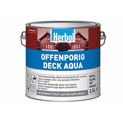 Herbol Offenporig-Deck Aqua 2,5 Liter weiß
