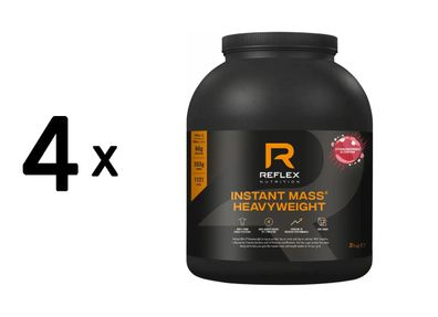 4 x Reflex Nutrition Instant Mass Heavyweight (2kg) Strawberries and Cream