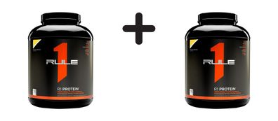 2 x Rule1 R1 Protein Whey Isolate (5lbs) Banana Crème